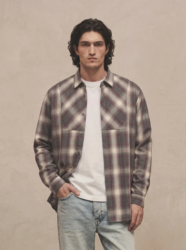 The shirt on a model, finished for the product page