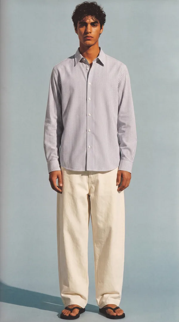 Resort, white tee, baggy jeans