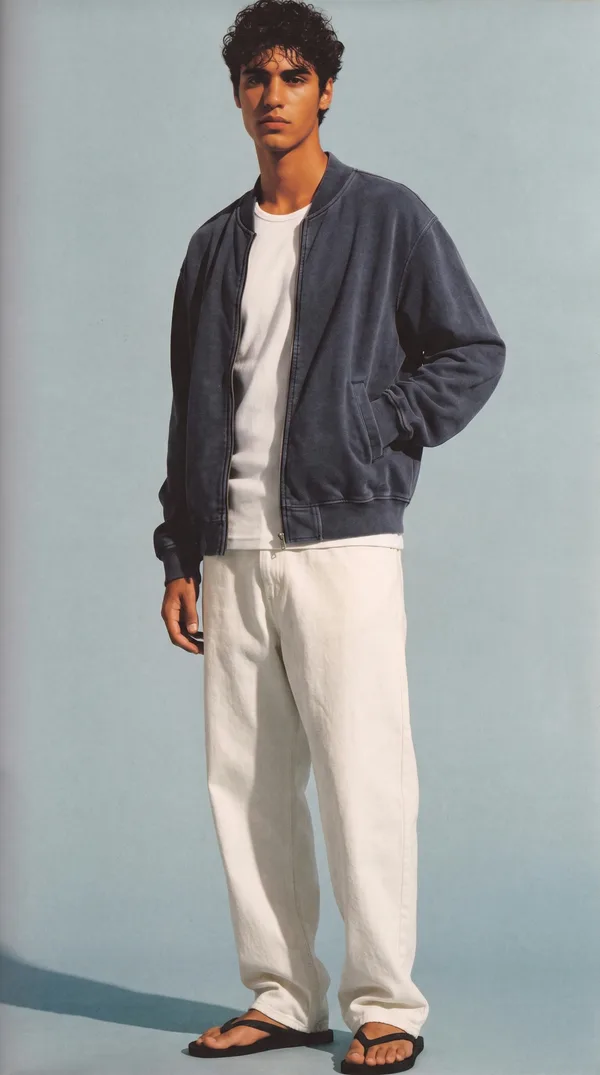 Resort, panelled hoodie, knee shorts